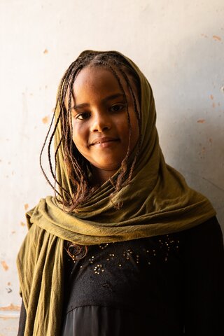 A child that fled from Sudan to Egypt, her family receives cash assistance provided by WFP. © WFP/Gabrielle Menezes
