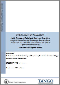 Haiti PRRO 200618 Strengthening Emergency Preparedness and Resilience: A mid-term Operation Evaluation