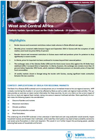 West and Central Africa - Markets Update: Special Issue on the Ebola Outbreak, September 2014