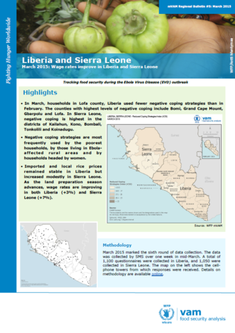 Liberia and Sierra Leone - mVAM Regional Bulletin #5: Wage rates improve in Liberia and Sierra Leone, March 2015