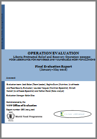 Liberia PRRO 200550 Food Assistance For Refugees And Vulnerable Host Populations: An Operation Evaluation