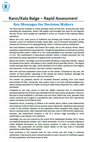Nigeria - Rann/Kala Balge – Rapid Assessment, December 2017