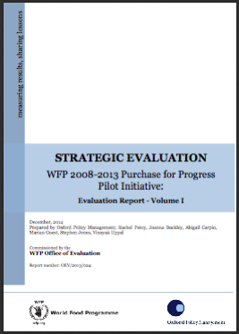Strategic Evaluation of WFP'S Pilot Purchase for Progress Initiative (2008–2013)