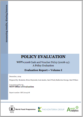 WFP's Cash and Voucher Policy: A Policy Evaluation