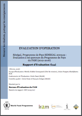 Senegal Country Programme (CP) 200249: A mid-term Operation Evaluation
