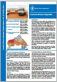 WFP C.A.R. Situation Report #45, 24 October 2014