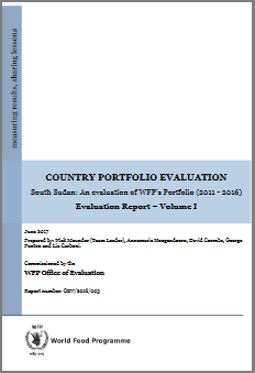South Sudan: An Evaluation of WFP's portfolio (2011-2016)