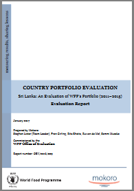 Sri Lanka: An evaluation of WFP's portfolio (2011-2015)