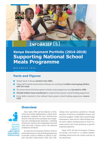 Supporting National School Meals Programme in Kenya
