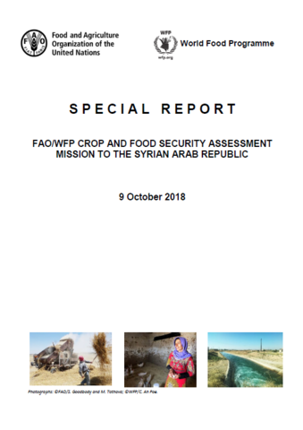 Syrian Arab Republic - FAO/WFP Crop and Food Security Assessment Mission, October 2018