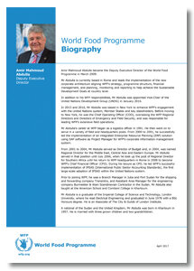 2017 - WFP Deputy Executive Director - Biography