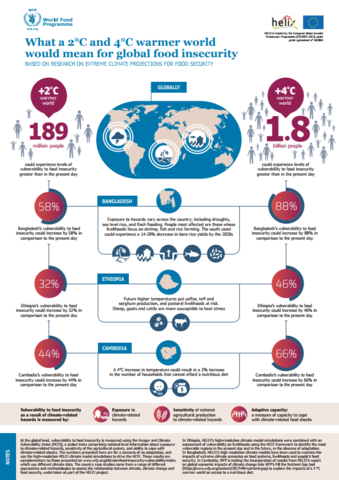 2017 -  What a  2°C and 4°C warmer world could mean for global food insecurity.