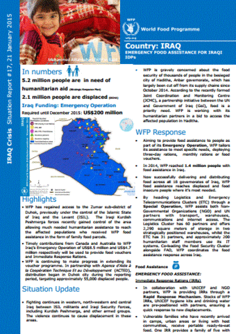 Iraq Situation Report #17, 21 January 2015