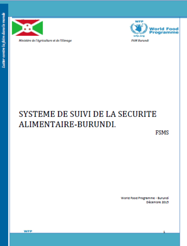 Burundi - Food Security and Monitoring System, 2015