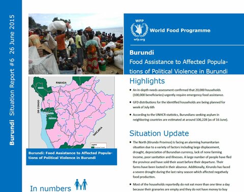 WFP Burundi Situation Report #6, 26 June 2015