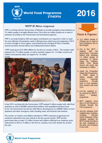 WFP El Niño Response in Ethiopia