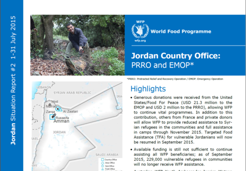 WFP Jordan Situation Report, July 2015