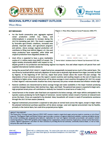 West Africa - Regional Supply and Market Outlook, December 2017