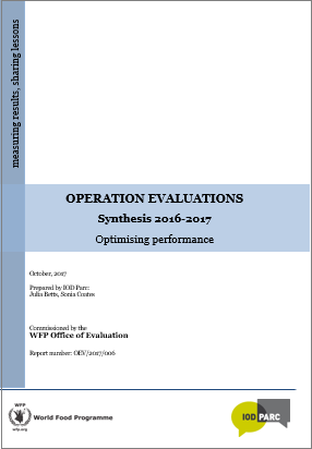 Annual Synthesis of Operation Evaluations (2016-2017)