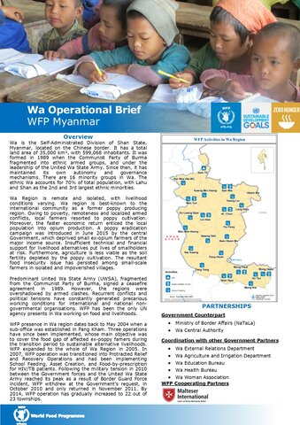 WFP Myanmar: Wa Operational Brief