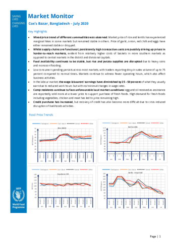 WFP Bangladesh - Market Monitor - July 2020 | World Food Programme