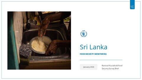 Cover page of the report: Remote Household Food Security Survey Brief (m-VAM) - Sri Lanka
