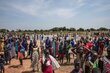 A food distribution for some of the flood-affected people in Aweil. Photo: WFP/Gabriela Vivacqua