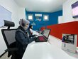 Operators at the COVID-19 call centre for Libya run by the Emergency Telecommunications Sector. Photo: WFP Libya