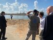Hunger on the horizon: WFP Executive Director David Beasley surveys damage to the port. Photo: WFP/Malak Jaafar