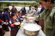 Children line up for lunch in Ura Central School @WFP/Kinley Wangmo