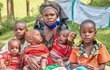 Pendeza Mpariye with some of her children. WFP Benjamin Anguandia