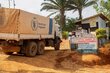A WFP food truck parked in front of a local hospital in eastern Democratic Republic of the Congo. Photo: WFP/Arete/Seros Muyisa