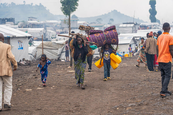 WFP/Michael Castofas. In Bulengo camp, on the outskirts of Goma, displaced families face a dire and uncertain future as M23 authorities instruct them to dismantle their makeshift shelters.