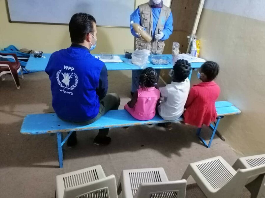 a man in a classroom