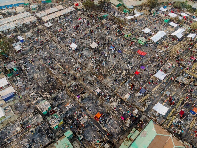 Aftermath of Cox's Bazar fire