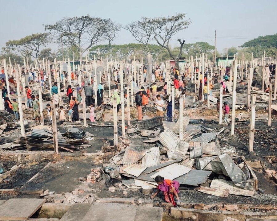 Aftermath of Cox's Bazar fire