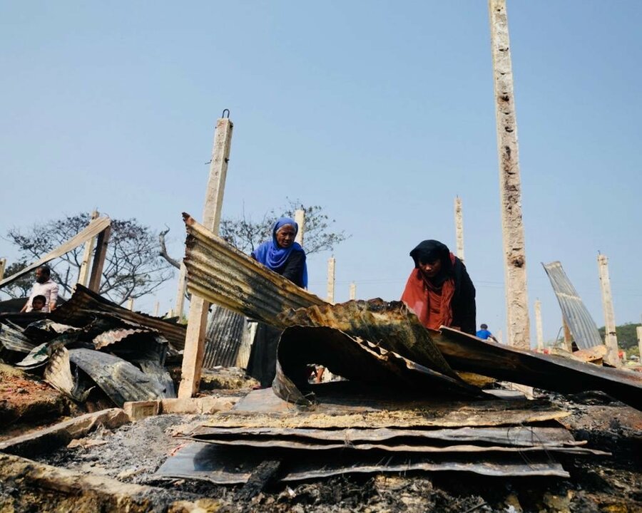 Aftermath of Cox's Bazar fire