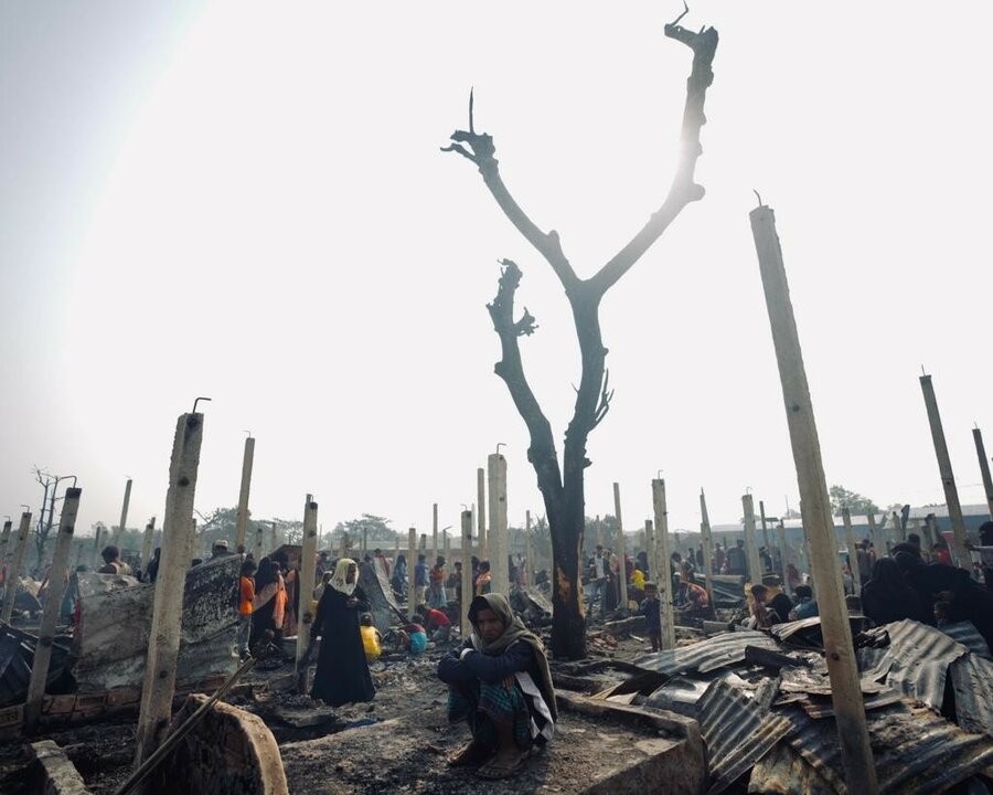 Aftermath of Cox Bazar fire