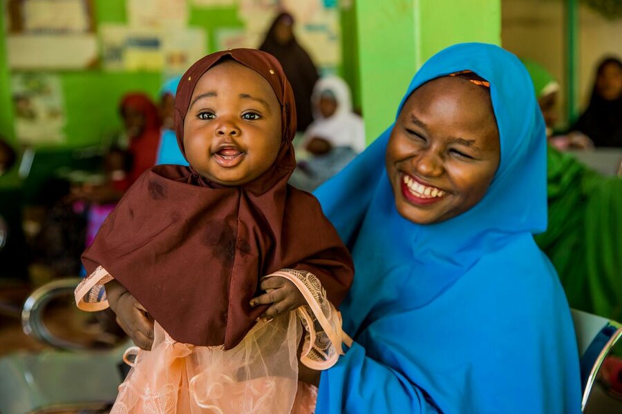 Child with mother in Nigeria