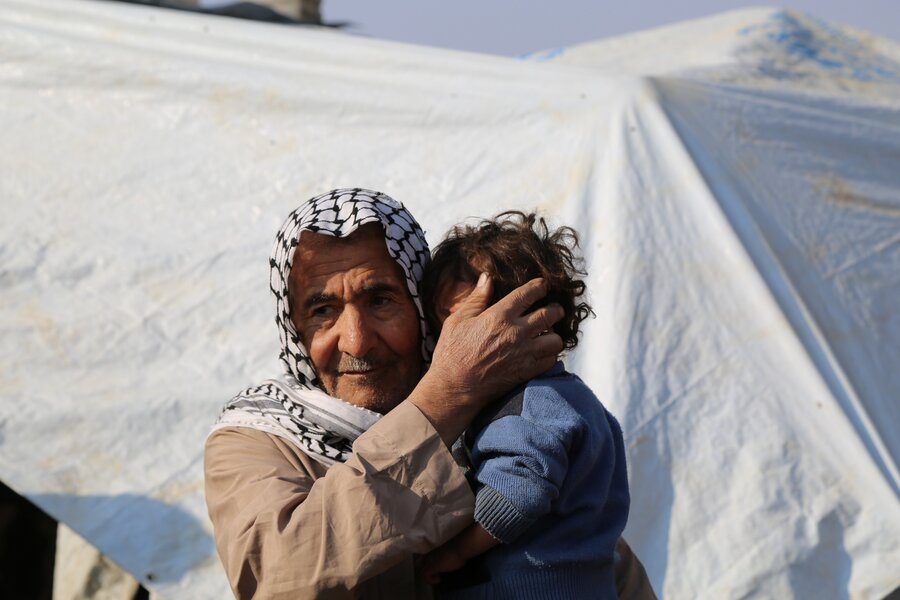 Saving children and grandchildren lives forced hundreds of thousands of families to flee their homes, towns, cities and even their country in one of the worst humanitarian crises in the century, Adleih Town in Rural Damascus. November 2014. Photo: WFP/Hussam Al Saleh