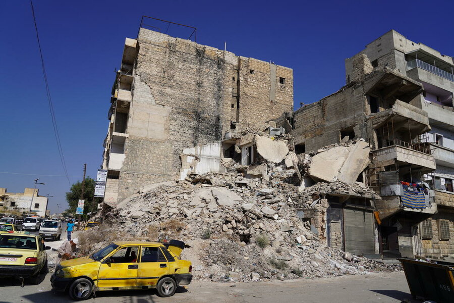 Destroyed building in Aleppo