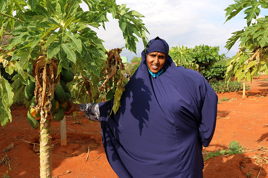 Habiba poses for a picture