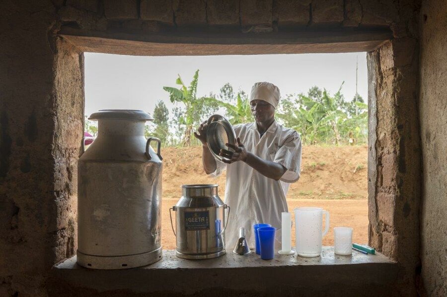 Dairy inspector at work in Burundi