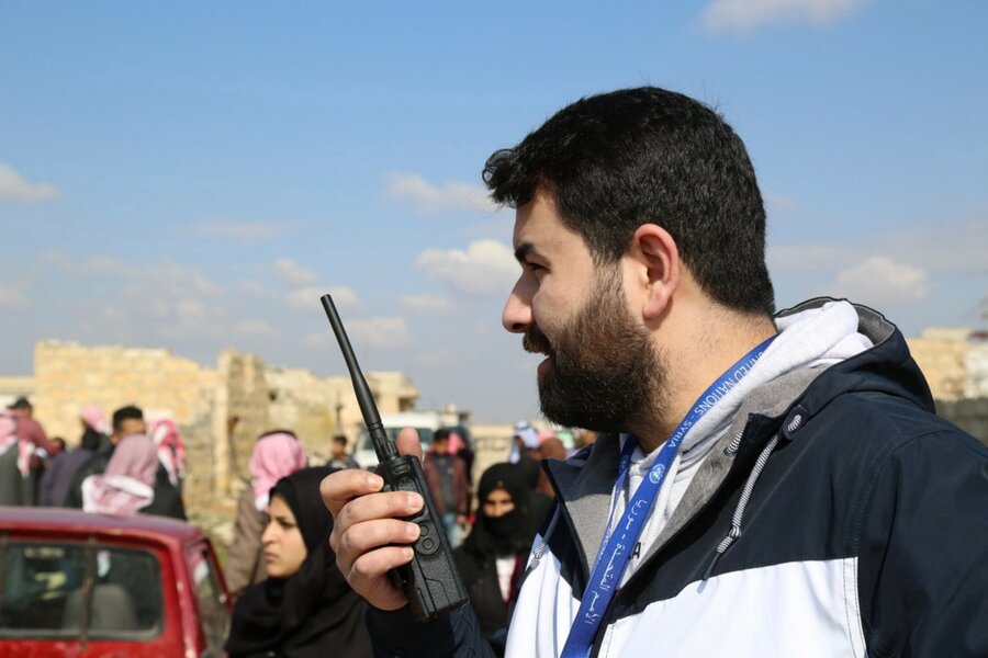 ‘I used to communicate with UN security units, I liked the way they handled such complicated, sensitive and critical missions.’ Photo: WFP/Hussam Al Saleh