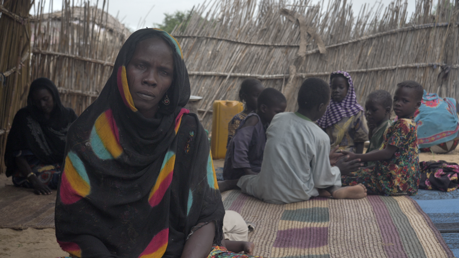 Toukoul Abakar fled her home to Mar four years ago. Displaced families have no land to grow their food and depend on WFP food assistance for survival. Photo: WFPWFP/María Gallar