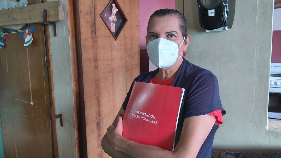 ‘My name is Abigail Galindo, I am a trans woman diagnosed with HIV in 2006.’ Photo: WFP/Hetze Tosta