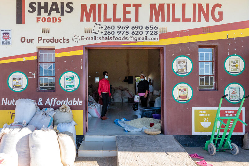 Mirriam's shop in Lusaka, Zambia.