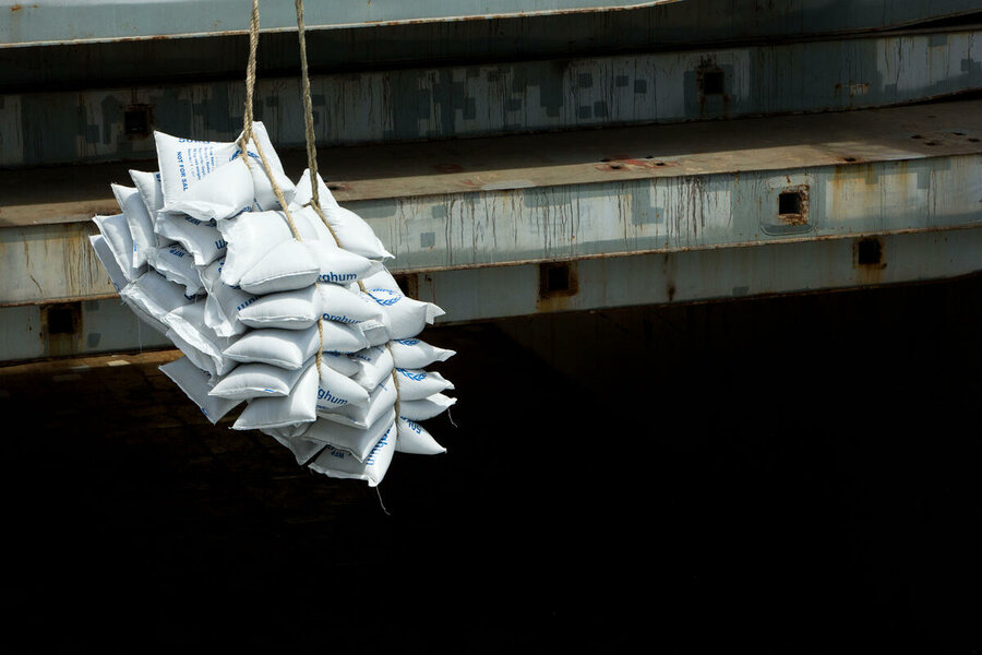 Cargo being loaded in Port of Mombasa