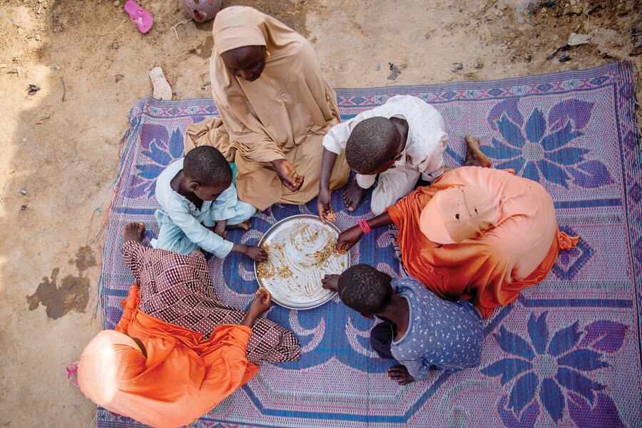 a woman with her children