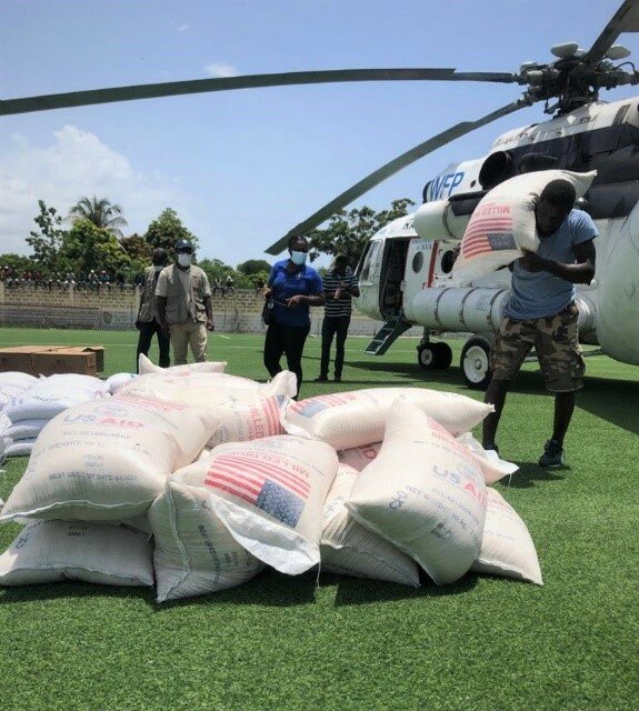 USAID food stocks are strategically positioned in the country to respond in the event of a cyclone.